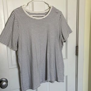 Striped blue and white shirt